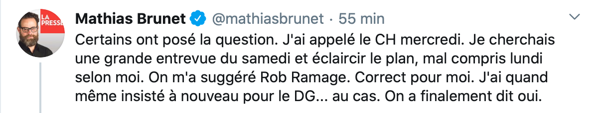 HAHA...Quand Mathias Brunet a demandé au Canadien...