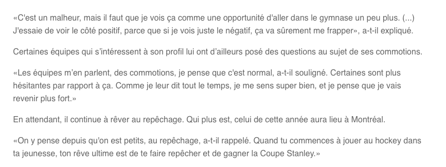 Hendrix Lapierre....à Montréal?