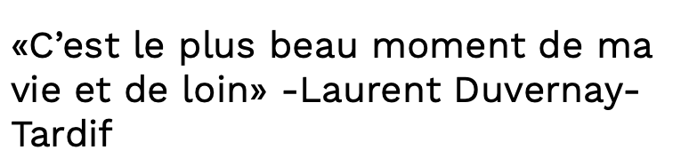 Heureusement que Laurent Duvernay-Tardif n'est pas MARIÉ ou n'a pas d'enfant...