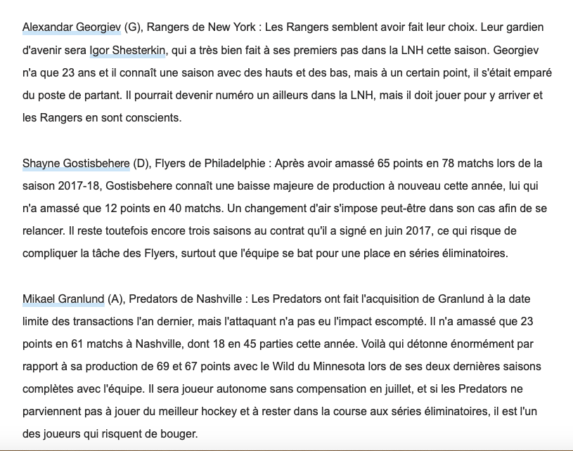 Ilya Kovalchuk et Jeff Petry seront ÉCHANGÉS selon....