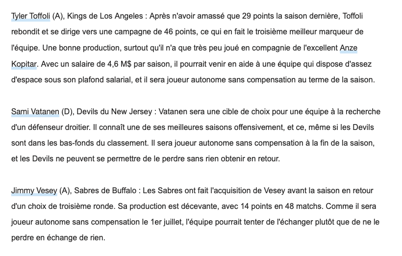 Ilya Kovalchuk et Jeff Petry seront ÉCHANGÉS selon....