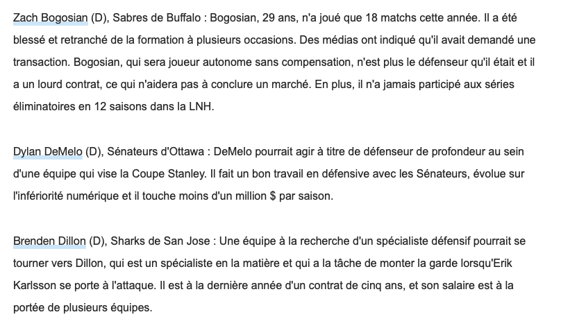 Ilya Kovalchuk et Jeff Petry seront ÉCHANGÉS selon....