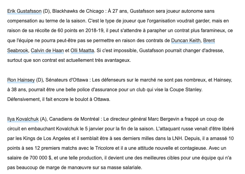 Ilya Kovalchuk et Jeff Petry seront ÉCHANGÉS selon....