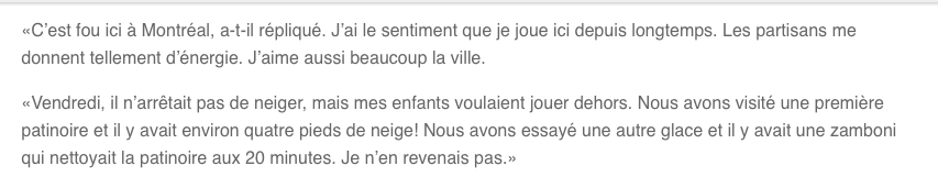 Ilya Kovalchuk va RESIGNER à Montréal...