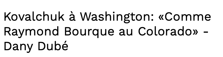 Ilya Kovalchuk vs Raymond Bourque? C'MON MAN!!!