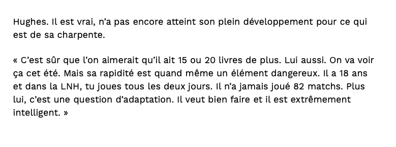 Jack Hughes...le KK des Devils?