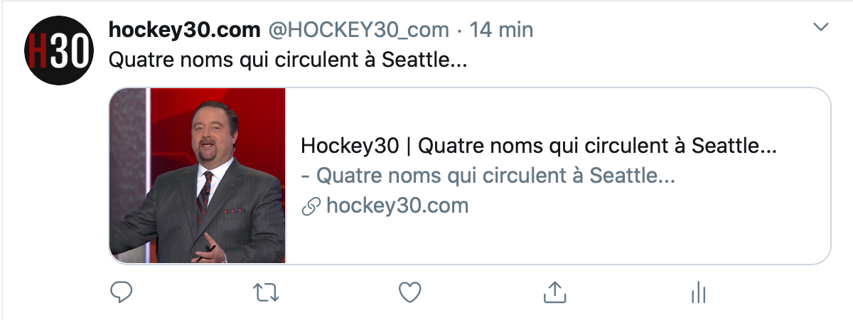 LA HONTE...TVA Sports suit le fil Twitter d'HOCKEY 30...