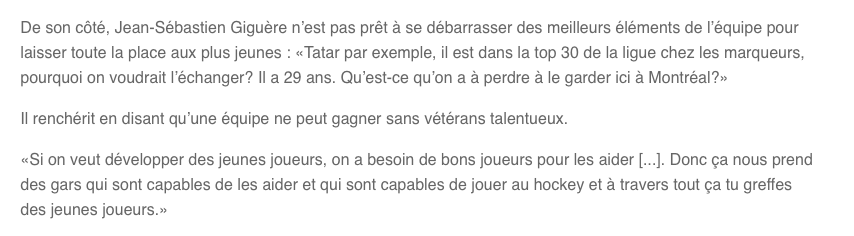 La même équipe de PERDANTS...sans améliorer le FUTUR...