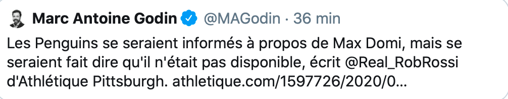 Le CH a REFUSÉ d'envoyer Max Domi à Pittsburgh!!! COMME PRÉVU!!!