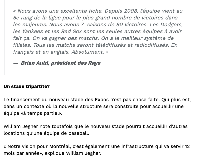 Les SÉRIES ÉLIMINATOIRES de la MLB seront à Montréal!!!!!