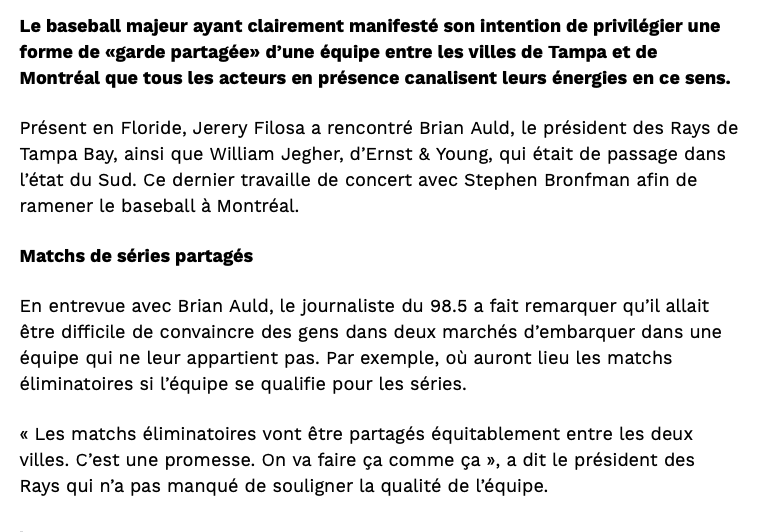 Les SÉRIES ÉLIMINATOIRES de la MLB seront à Montréal!!!!!