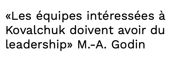 Marc-Antoine Godin envoie Ilya Kovalchuk à....