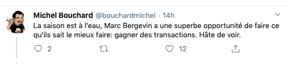 Marc Bergevin EXCELLE dans une AFFAIRE...VENDRE...