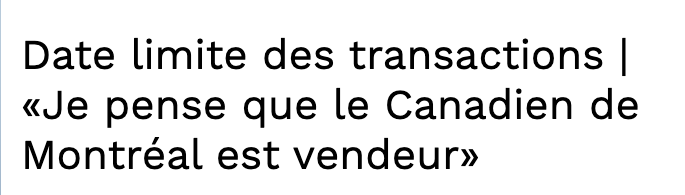 Marc Bergevin fait une VENTE de GARAGE.