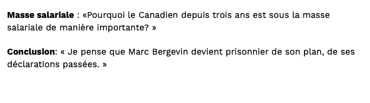 MARC BERGEVIN PRISONNIER de son PLAN...