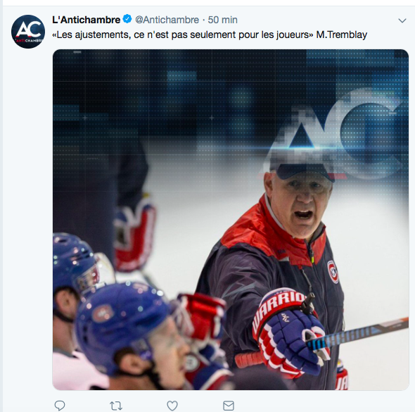 Mario Tremblay CONGÉDIE lui aussi Claude Julien...