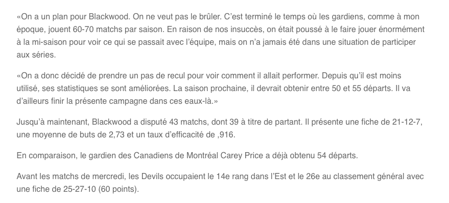 Martin Brodeur DG du Canadien de Montréal?