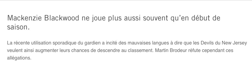 Martin Brodeur DG du Canadien de Montréal?