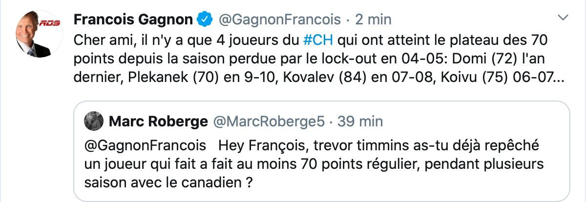 Même Francois Gagnon traite Trevor Timmins d'incompétent...