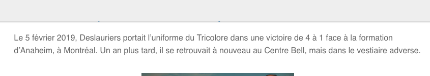 Nicolas Deslauriers veut se battre avec un gars du CH...