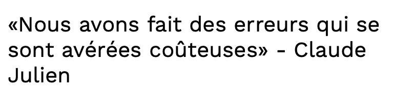 On dirait que Claude Julien sait....qu'il sera CONGÉDIÉ...