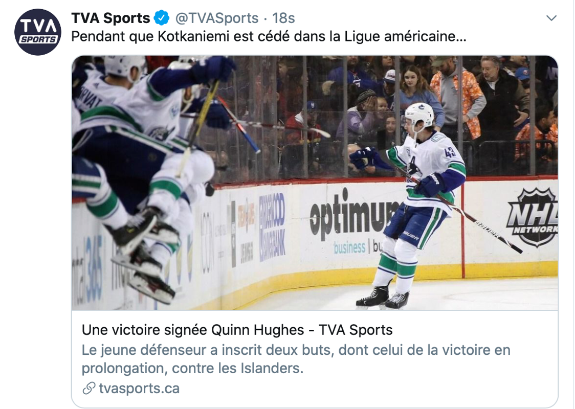 Quand TVA Sports s'inspire de HOCKEY 30...