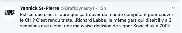 Richard Labbé doit tellement être CRAMPÉ...de faire CAPOTER les FEFANS...