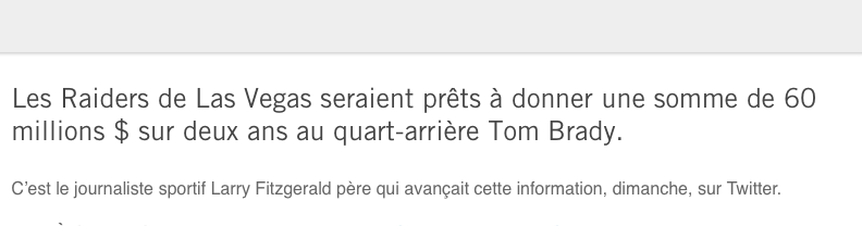 Tom Brady tout proche de Vegas.?