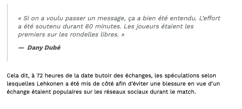 Tout le monde envoyait Artturi Lehkonen au Colorado hier sur twitter...