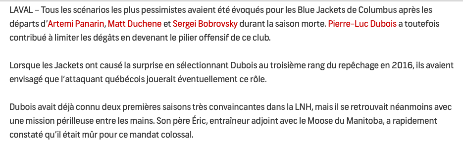 Voilà pourquoi il faut absolument faire une OFFRE HOSTILE à Pierre-Luc Dubois...