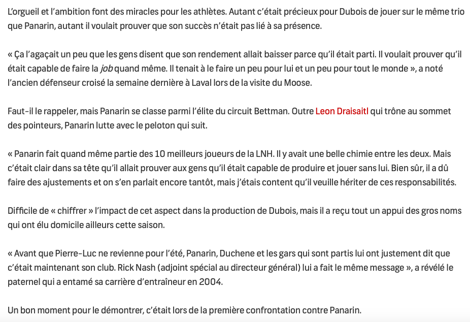 Voilà pourquoi il faut absolument faire une OFFRE HOSTILE à Pierre-Luc Dubois...