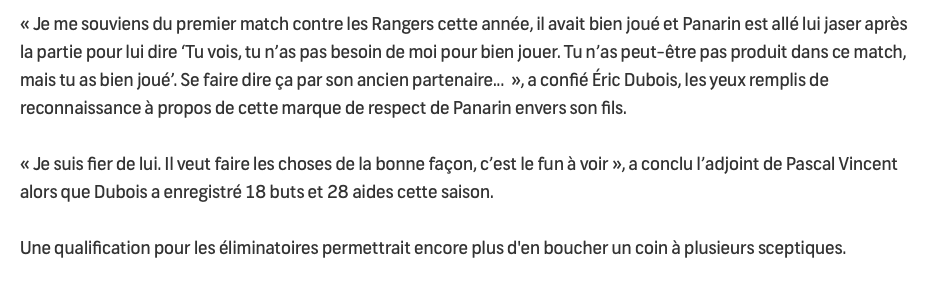 Voilà pourquoi il faut absolument faire une OFFRE HOSTILE à Pierre-Luc Dubois...