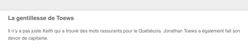 Alors que les rumeurs envoyant Nicolas Beaudin à Montréal...