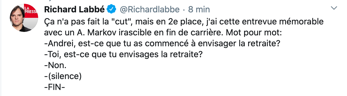 Andrei Markov était vraiment une M...