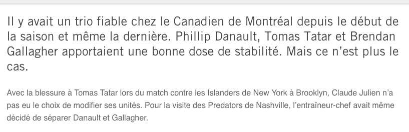 Brendan Gallagher CHOKE pour son FUTUR CONTRAT.