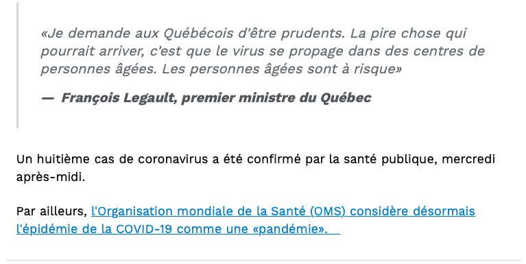 C'est pour ça que Geoff Molson ne donne pas de CASH pour le CORONAVIRUS..