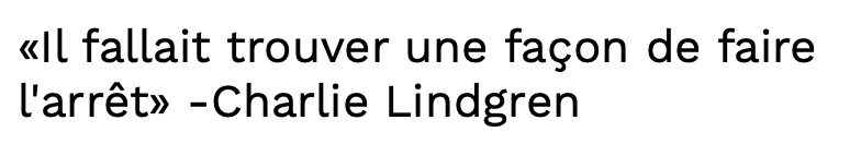 Charlie Lindgren était TOUT FIER...