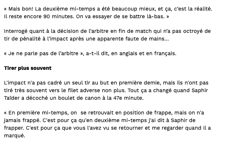 Claude Julien aurait GROGNÉ quelques mots en FRANGLISH..