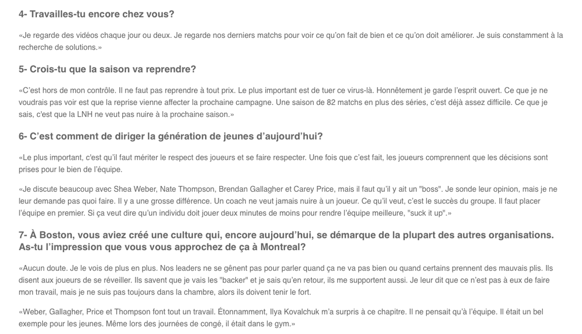 Claude Julien...À COEUR OUVERT...