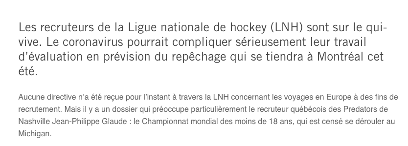 Essaie pas Trevor Timmins...