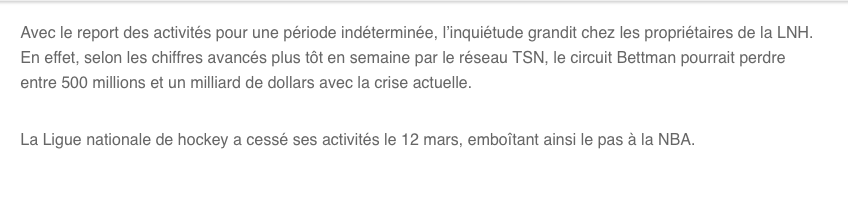 Geoff Molson n'a toujours pas donné de CASH en DON PERSONNEL ou de COMPAGNIE..