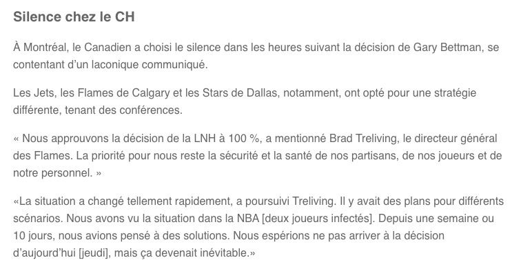 Geoff Molson...pourquoi ce SILENCE si LONG...