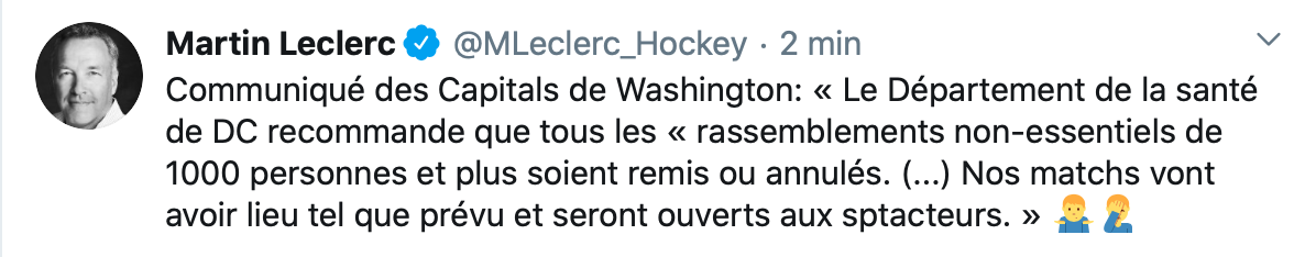 HAHA...Les Capitals se prennent pour des DIEUX...