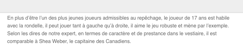 Jake Sanderson à Montréal...TVA Sports vient de se réveiller...