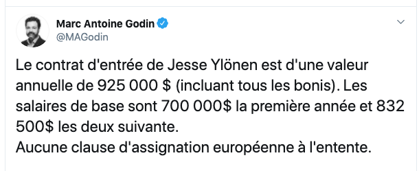 Jesse Ylonen a eu un CONTRAT JUTEUX...