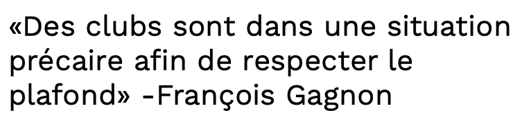 Les équipes que Marc Bergevin doit VISER....