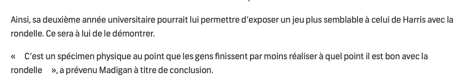 Les propos sur Jayden Struble...