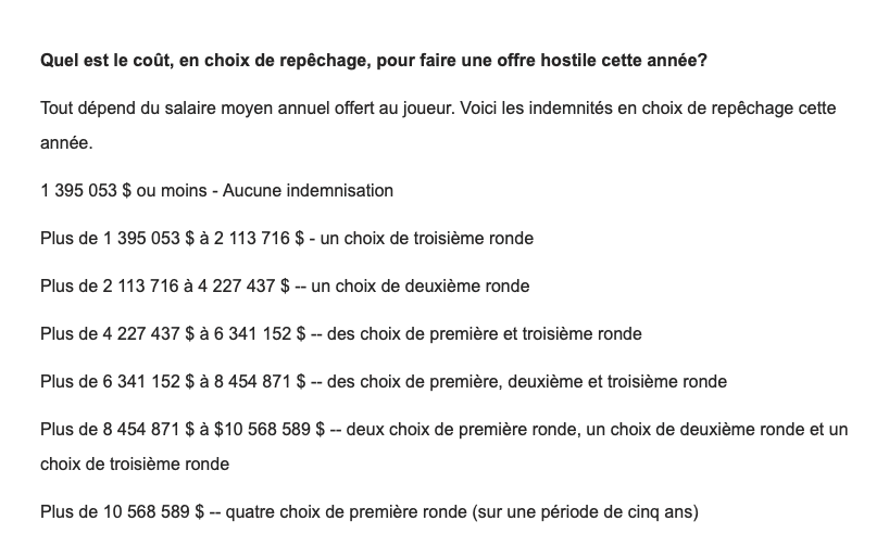 L'offre de Marc Bergevin pour Pierre-Luc Dubois est CLAIRE et NETTE...