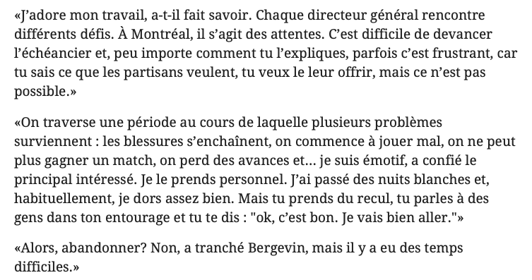 Marc Bergevin aurait ÉCLATÉ en SANGLOTS....