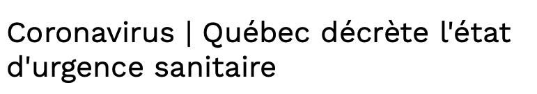 Même avec l'état d'urgence au Québec...